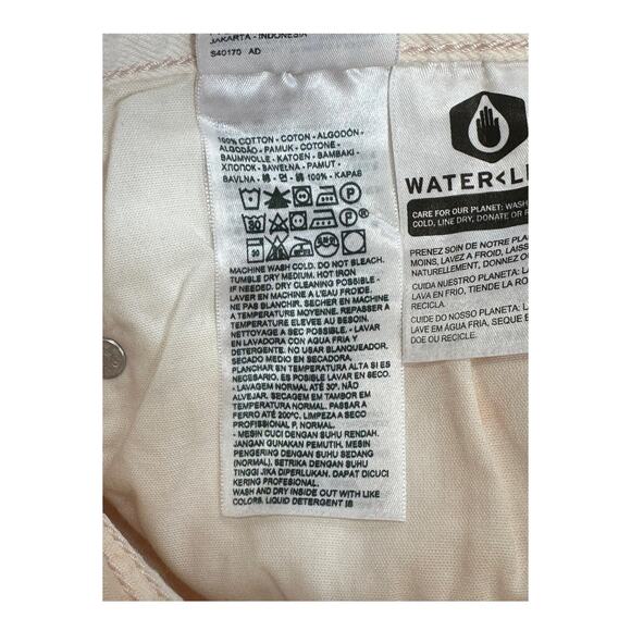 Levis Jeans Women 27x28 Premium Wedgie Straight Pink Button Fly High Rise‎ Big E - Picture 14 of 16